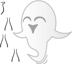 Transparent ghost sticker #535597