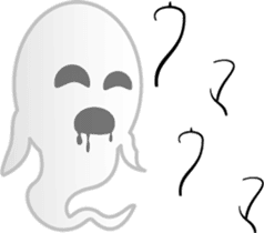 Transparent ghost sticker #535615
