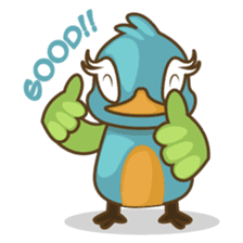 Burdz, the curious and funny bird sticker #537140