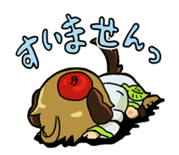 A boy like a puppy. sticker #537757