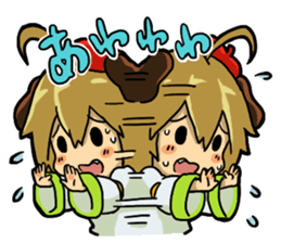 A boy like a puppy. sticker #537764