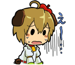 A boy like a puppy. sticker #537772