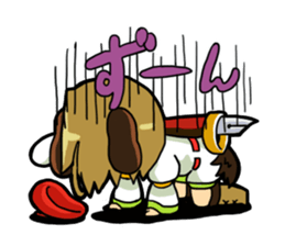 A boy like a puppy. sticker #537776