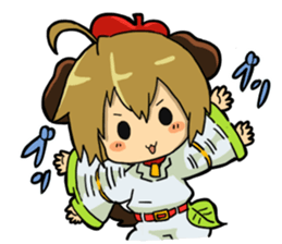 A boy like a puppy. sticker #537784