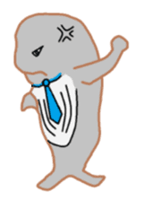 It is a whale that has a tie. sticker #538962