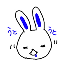 whiterabbit stamp sticker #540427