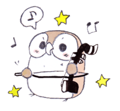 Erhu-owl Stickers sticker #540434
