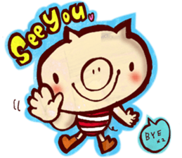 thank you pig sticker #540490