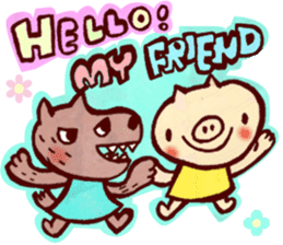 thank you pig sticker #540491