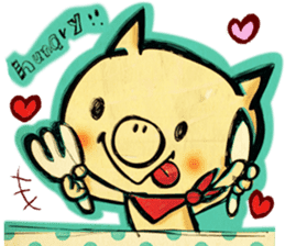 thank you pig sticker #540499