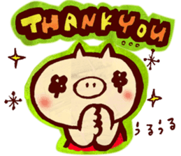 thank you pig sticker #540505
