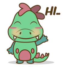 DeeDee, the cute green dragon sticker #540914