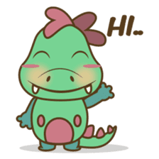 DeeDee, the cute green dragon sticker #540914