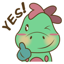 DeeDee, the cute green dragon sticker #540915