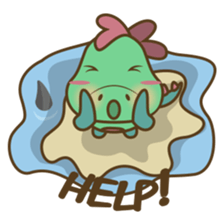 DeeDee, the cute green dragon sticker #540918
