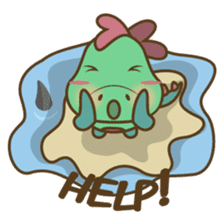DeeDee, the cute green dragon sticker #540918