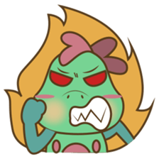 DeeDee, the cute green dragon sticker #540931