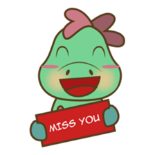 DeeDee, the cute green dragon sticker #540932