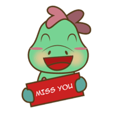 DeeDee, the cute green dragon sticker #540932