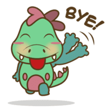 DeeDee, the cute green dragon sticker #540940