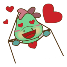 DeeDee, the cute green dragon sticker #540952