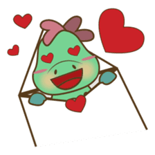 DeeDee, the cute green dragon sticker #540952