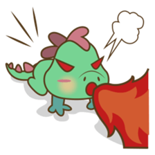 DeeDee, the cute green dragon sticker #540953
