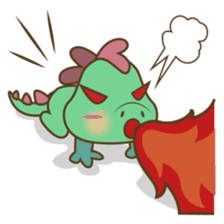 DeeDee, the cute green dragon sticker #540953