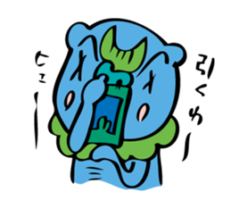 Pick the nose hanahoji okinawa monster sticker #541340