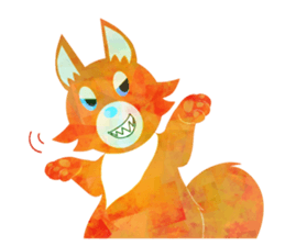 Colorful Wolves sticker #542077