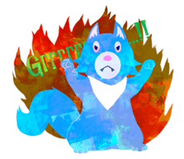 Colorful Wolves sticker #542079