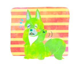 Colorful Wolves sticker #542085