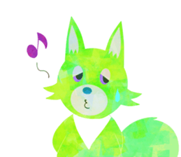 Colorful Wolves sticker #542105