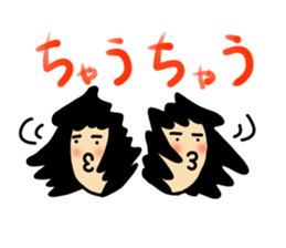 Mu-san&Hanadekakun Word stamp sticker #542207