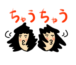 Mu-san&Hanadekakun Word stamp sticker #542207