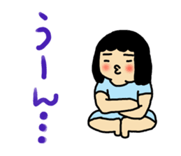Mu-san&Hanadekakun Word stamp sticker #542212