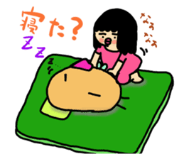 Mu-san&Hanadekakun Word stamp sticker #542221