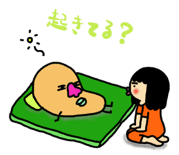 Mu-san&Hanadekakun Word stamp sticker #542222