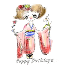 kawaii nail life & kimono princess story sticker #542762