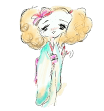 kawaii nail life & kimono princess story sticker #542770