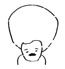 Hige Afro sticker #543477