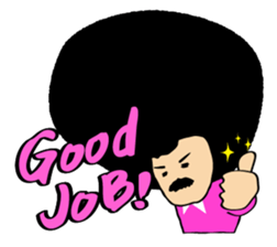 Hige Afro sticker #543486
