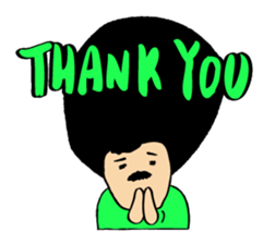 Hige Afro sticker #543488