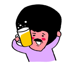 Hige Afro sticker #543495