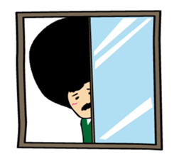 Hige Afro sticker #543496