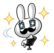 beard rabbit -Higeusagi- sticker #544480