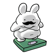 beard rabbit -Higeusagi- sticker #544487