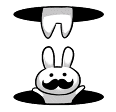 beard rabbit -Higeusagi- sticker #544498