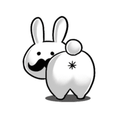 beard rabbit -Higeusagi- sticker #544501