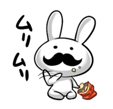 beard rabbit -Higeusagi- sticker #544503